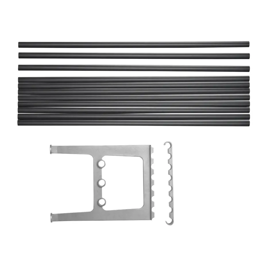 Extension de banc Nostalgi 100 cm, Noir-aluminium