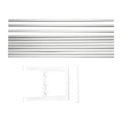 Extension de banc Nostalgi 100 cm, Aluminium-blanc
