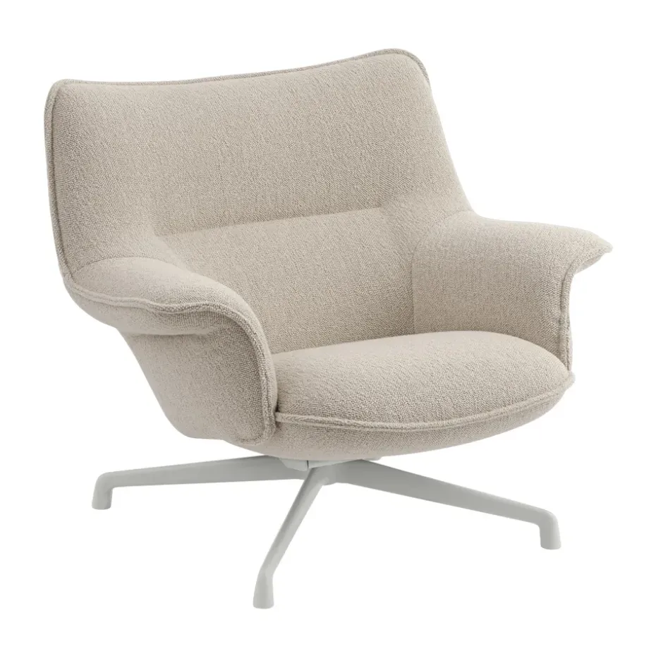 Fauteuil bas Doze base pivotante, Hearth 7-grey