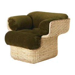 Fauteuil Basket entièrement revêtu, Mumble Glamour Group 40-rotin