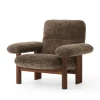 Fauteuil Brasilia, Walnut-Root sheepskin