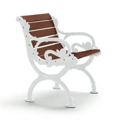 Fauteuil Byarum, Pin brun glacis, support blanc