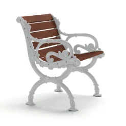 Fauteuil Byarum, Pin lasuré brun, structure en aluminium brut