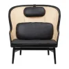 Fauteuil Dandy, Hêtre-sv paris-tärnsjö cuir noir