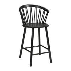Fauteuil de bar ZigZag 63 cm, Lasuré noir