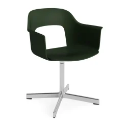 Fauteuil de bureau Layout Armchair 231, Bottle green aluminium poli base pivotante 4 étoiles