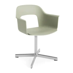Fauteuil de bureau Layout Armchair 231, Pastel green aluminium poli base pivotante 4 étoiles