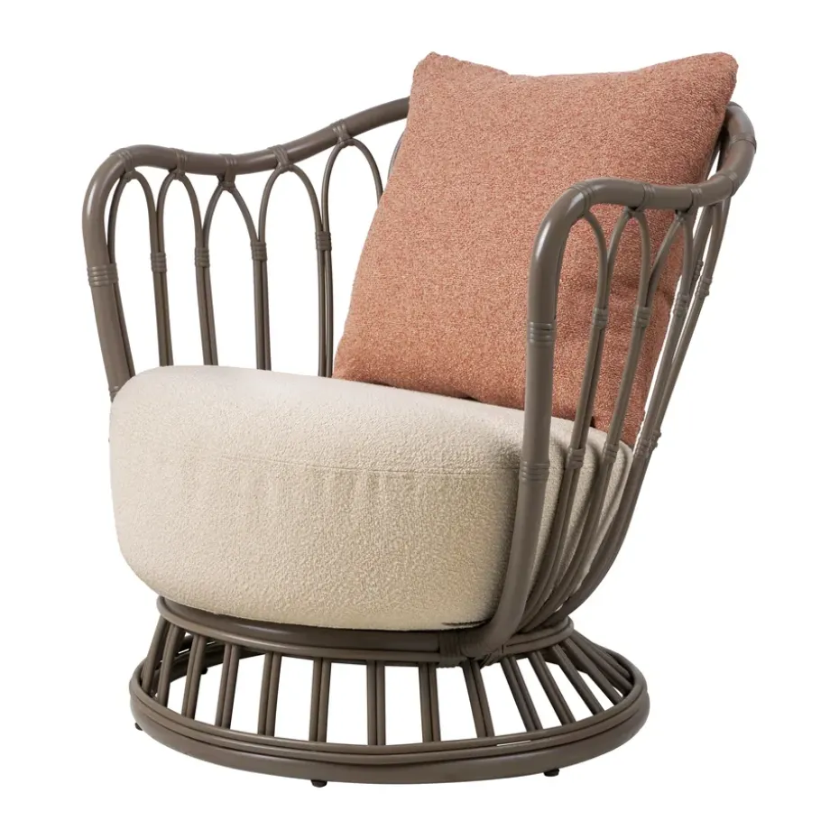 Fauteuil d'extérieur Grace, Lorkey Limonta 41-44-mushroom gray
