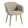Fauteuil Fiber Soft avec pieds en bois, Ecriture 240/Oak
