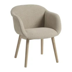 Fauteuil Fiber Soft avec pieds en bois, Ecriture 240/Oak