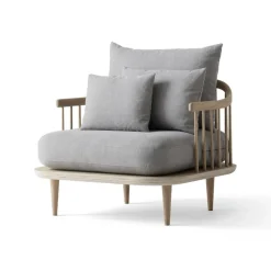 Fauteuil Fly SC1, chêne huilé clair + tissu beige
