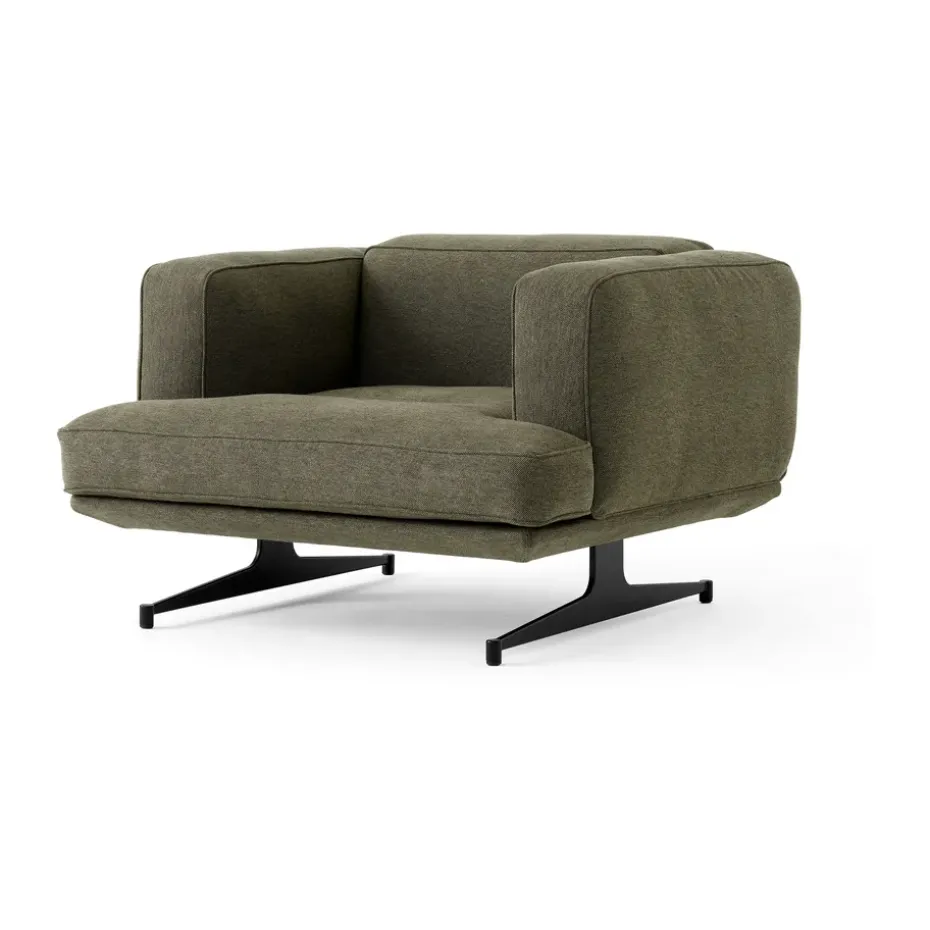Fauteuil Inland AV21, Argile 0014-noir chaud