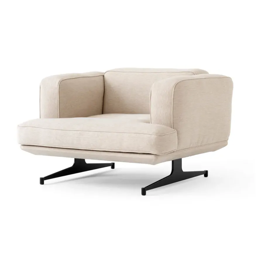 Fauteuil Inland AV21, Argile 0011-noir chaud