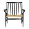 Fauteuil J82, Beech black painted-nature