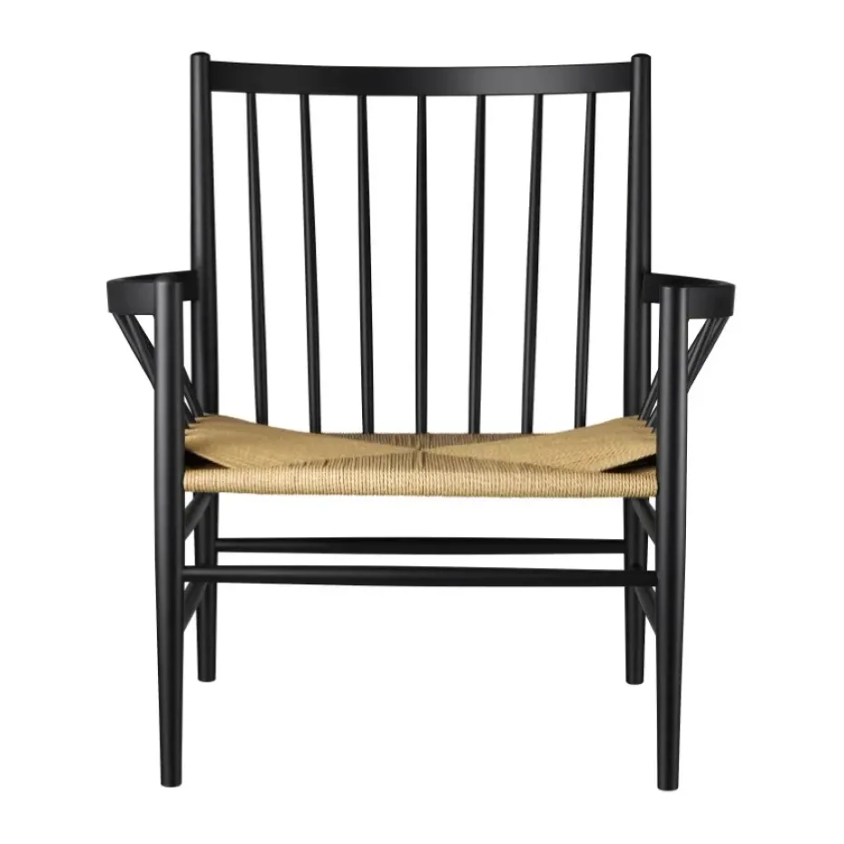 Fauteuil J82, Beech black painted-nature