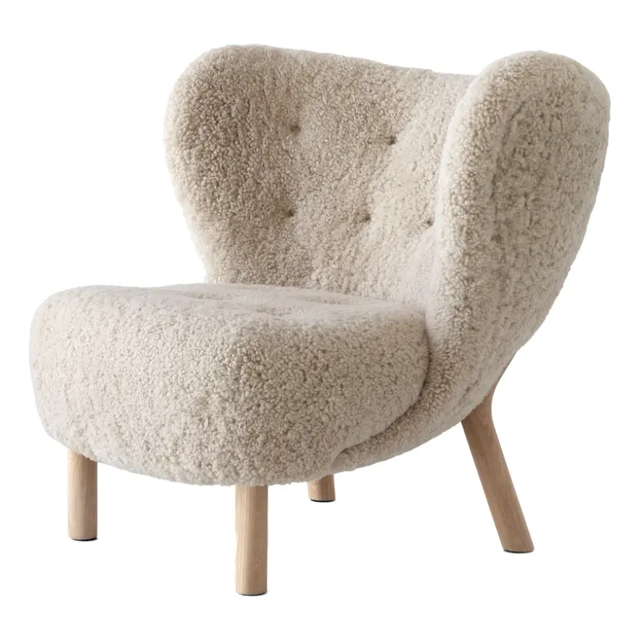 Fauteuil Little Petra VB1, Chêne huilé blanc-Moonlight
