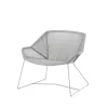 Fauteuil lounge Breeze weave, White grey