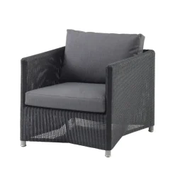 Fauteuil lounge Diamond weave, Cane-Line Natté graphite