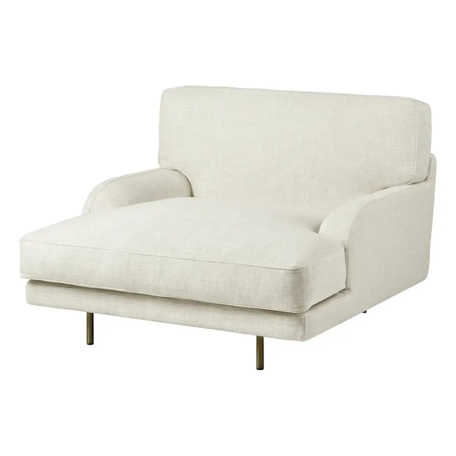 Fauteuil lounge Flaneur, Indianskop 15-antique brass