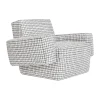 Fauteuil lounge Hunk avec accoudoirs, Checkered black/white