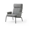 Fauteuil lounge Muno LN17 High back, Warm black-Hallingdal 0126