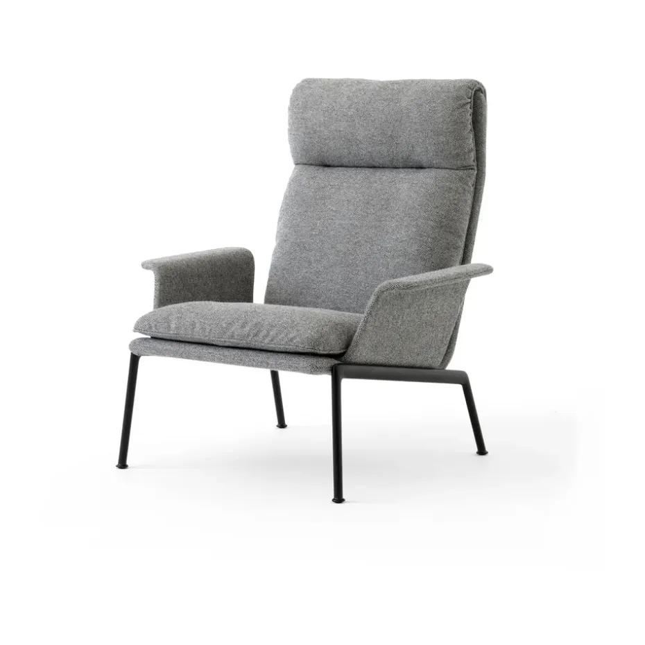 Fauteuil lounge Muno LN17 High back, Warm black-Hallingdal 0126
