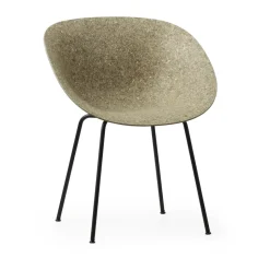 Fauteuil Mat Armchair, Seaweed-black steel