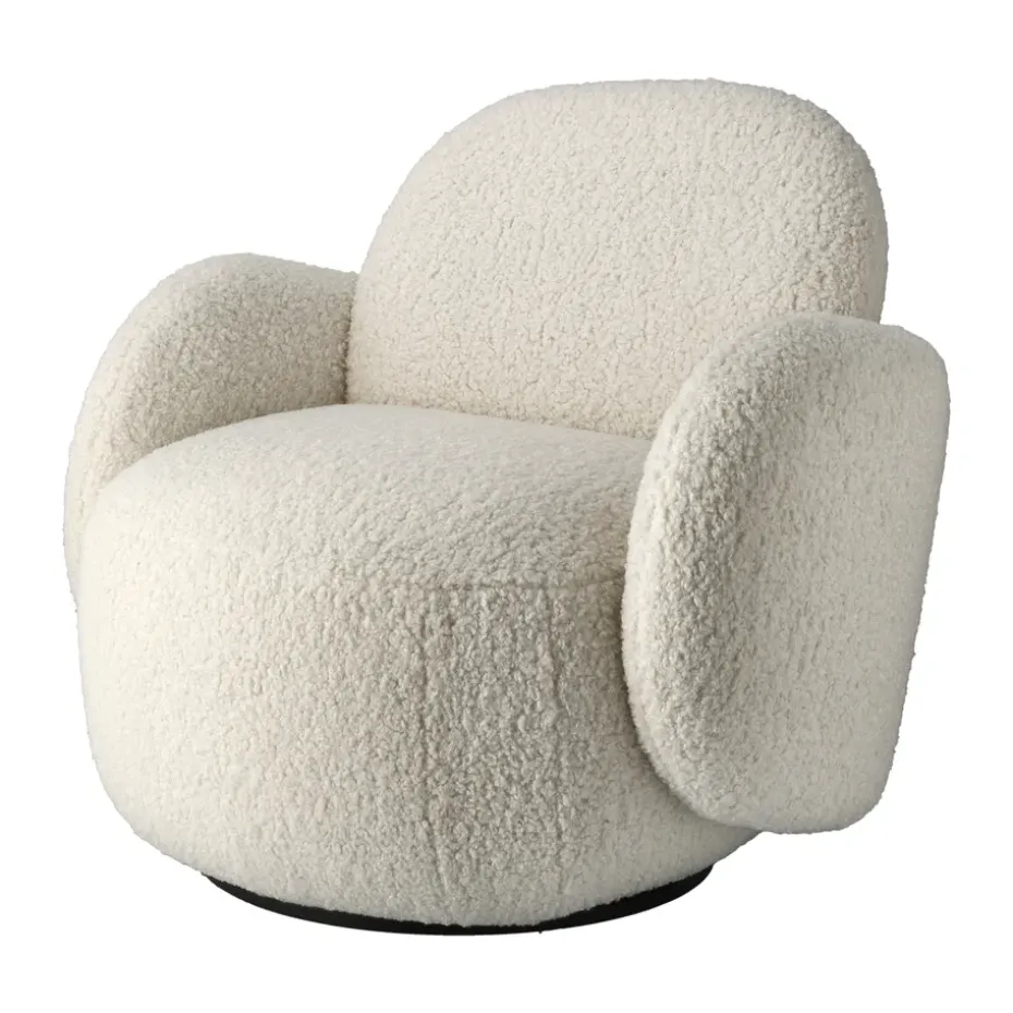 Fauteuil Mo avec fonction rotative, Glore White 1243