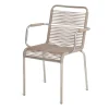 Fauteuil Mya aluminium, Taupe
