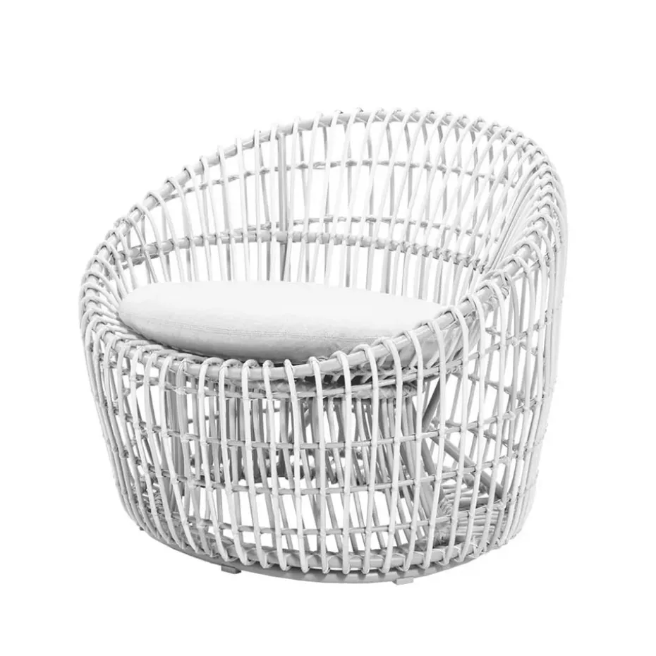 Fauteuil Nest Round, Cane-Line Natté white, rotin