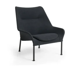 Fauteuil O2 Lounge Chair, Soft black acier noirci