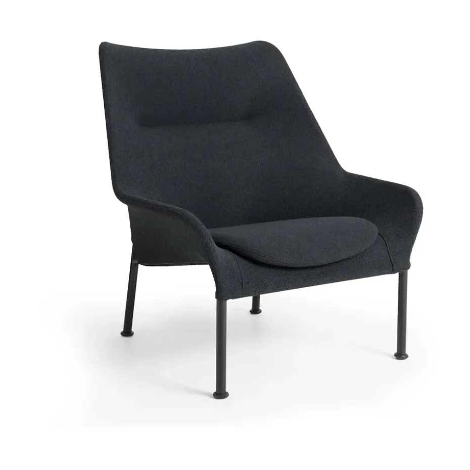 Fauteuil O2 Lounge Chair, Soft black acier noirci
