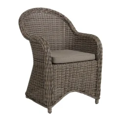 Fauteuil Paulina avec coussin d'assise, Rustique-beige