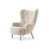 Fauteuil Petra VB3 High, Chêne huilé-Sheepskin Moonlight