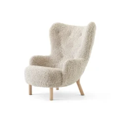 Fauteuil Petra VB3 High, Chêne huilé-Sheepskin Moonlight