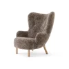 Fauteuil Petra VB3 High, Chêne huilé-Sheepskin Sahara