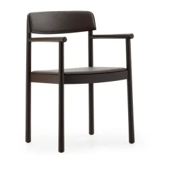 Fauteuil Timb, Brown ash-Ultra Leather Chocolate