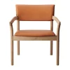 Fauteuil Vyn avec dossier rembourré, Monocoat natural-Elmosoft 43283