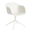 Fiber armchair avec base pivotante, blanc