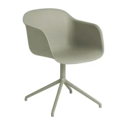 Fiber armchair avec base pivotante, vert poudreux