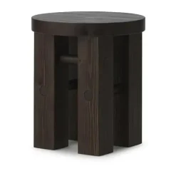 Fyr tabouret 45 cm, Dark brown