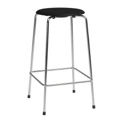 High Dot counter stool 4 pieds, Frêne noir-chrome