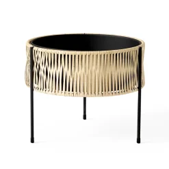 Jardinière Umanoff planter rotin-acier, h32,5 cm Ø41 cm