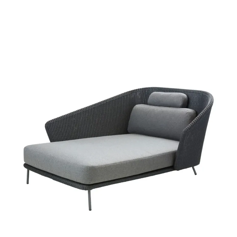 Lit de jour Mega, Graphic, droite, incl. coussins gris