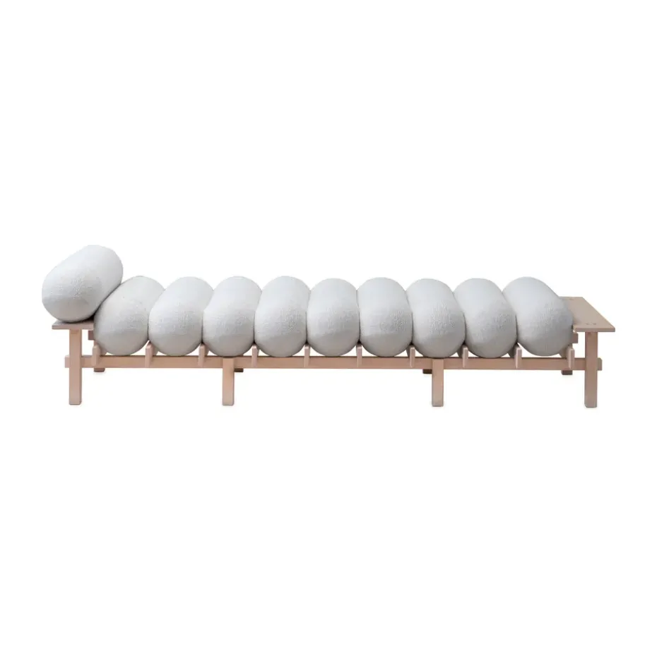 Lit de repos Dag, Hêtre-Barnum bouclé 01 Off white