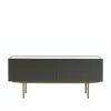 Luc Deluxe 160 table d'appoint, Taupe, dessus carrara, pieds p6, tiroirs