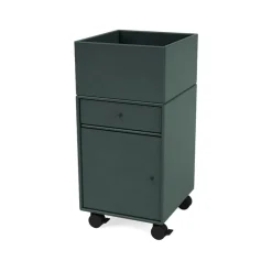 Meuble de rangement à roulettes Runner, black jade 163