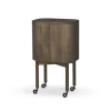 Meuble-bar Loud sur roues, Smoked oak