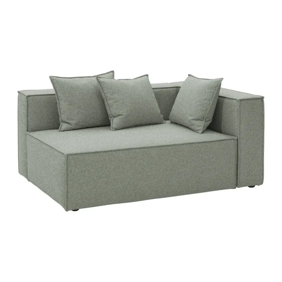 Module de canapé Muki, Sea green, module d’extrémité gauche