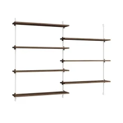 Moebe wall shelving ws.115.2, Chêne fumé-blanc